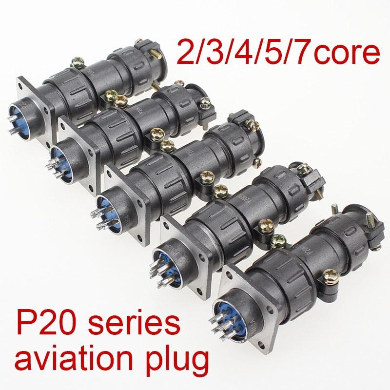 1set aviation plug socket round connector P20 series 2.3.4.5.7core diameter 20MM aviation plug Online Sale