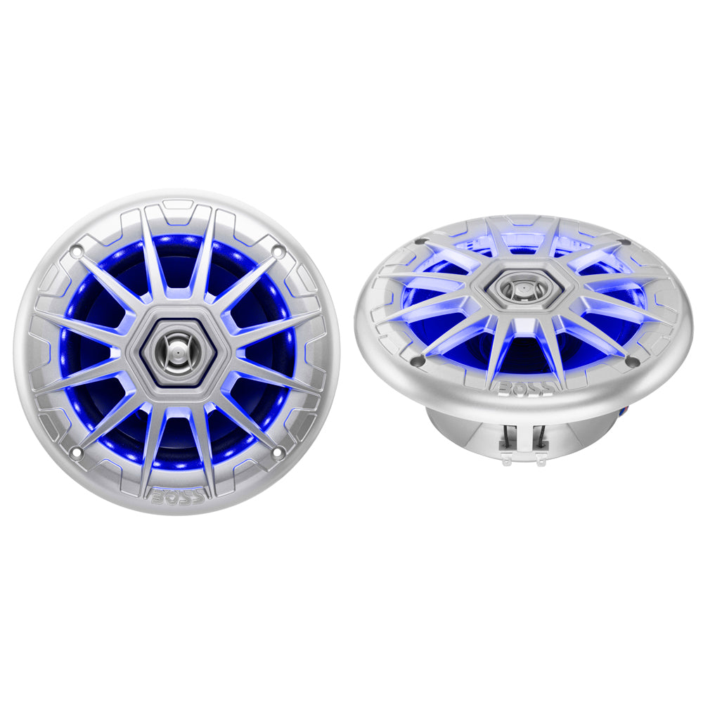 Boss Audio 6.5″ MRGB65S Speakers w/RGB Lighting – Silver – 200W [MRGB65S] Online now