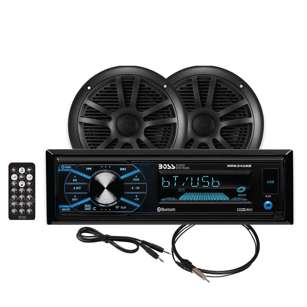 Boss Audio MCBK634B.6 Marine Stereo  6.5″ Speaker Kit – Black [MCBK634B.6] Sale