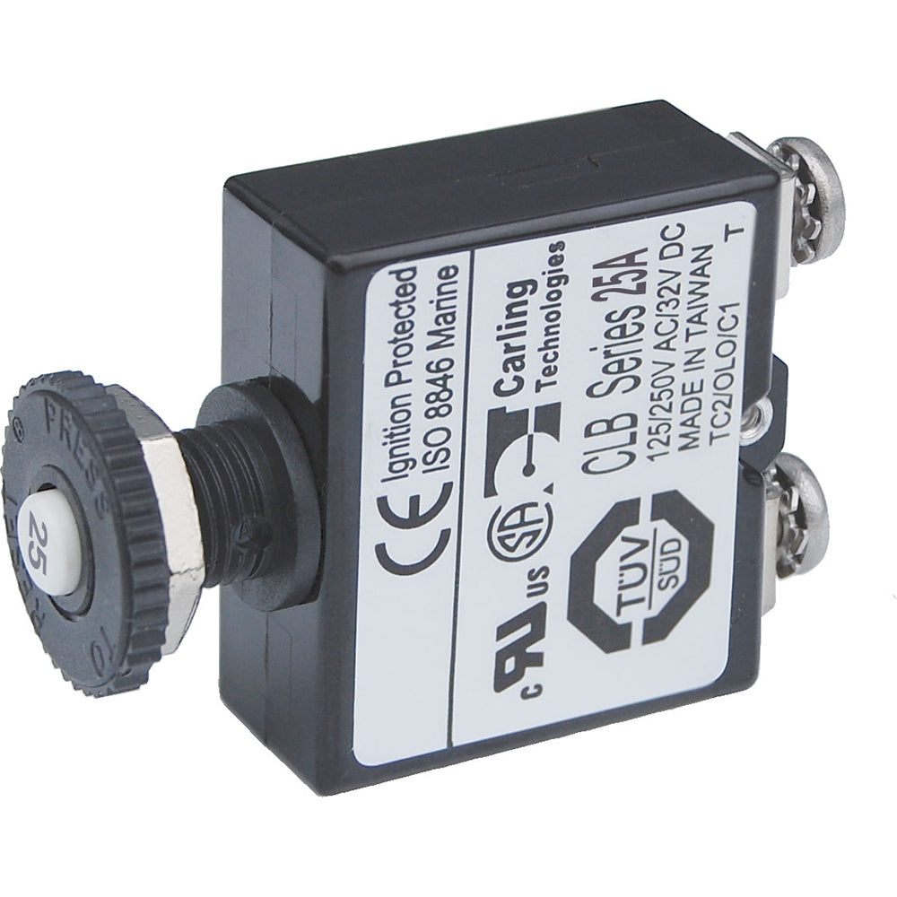 Blue Sea Push Button Reset Only Screw Terminal Circuit Breaker – 25 Amps [2135] Fashion