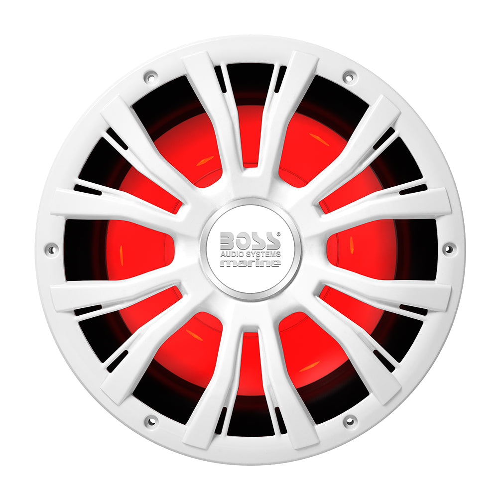 Boss Audio 10″ MRG10W Subwoofer w/RGB Lighting – White – 800W [MRGB10W] Online Sale