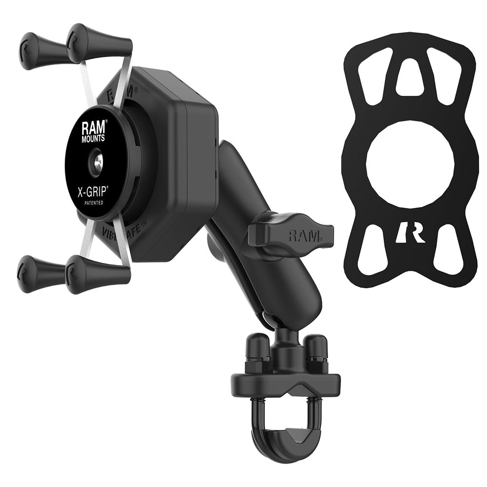 RAM Mount RAM X-Grip Phone Mount w/Vibe-Safe  U-Bolt Base – Medium [RAM-B-149Z-UN7-462] Online now