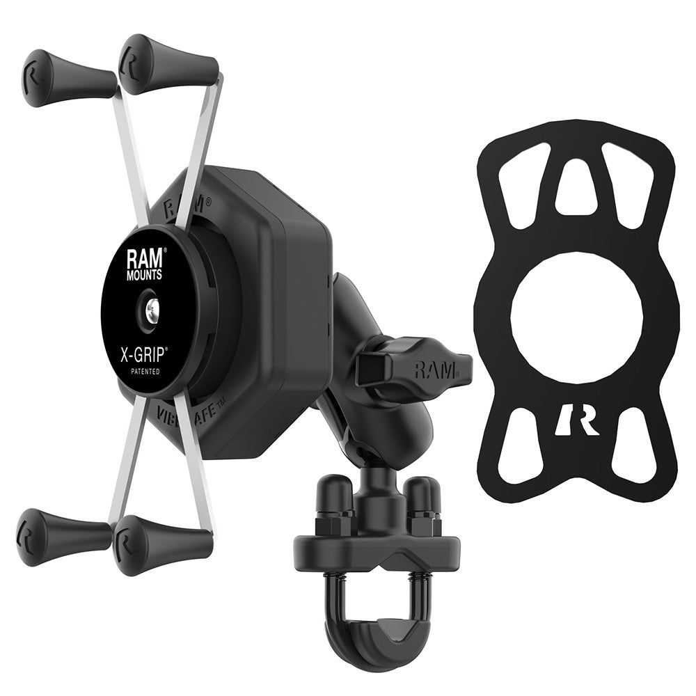 RAM Mount RAM X-Grip Large Phone Mount w/Vibe-Safe  U-Bolt Base – Short [RAM-B-149Z-A-UN10-462] Supply