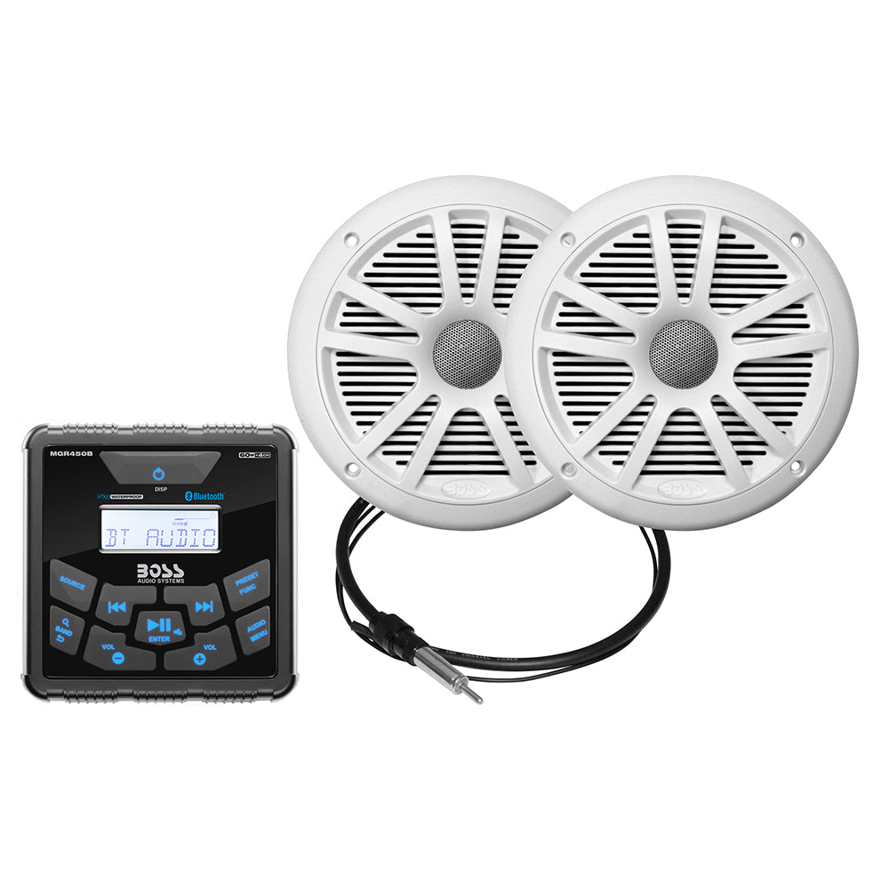 Boss Audio MCKGB450W.6 Marine Stereo  6.5″ Speaker Kit – White [MCKGB450W.6] Supply