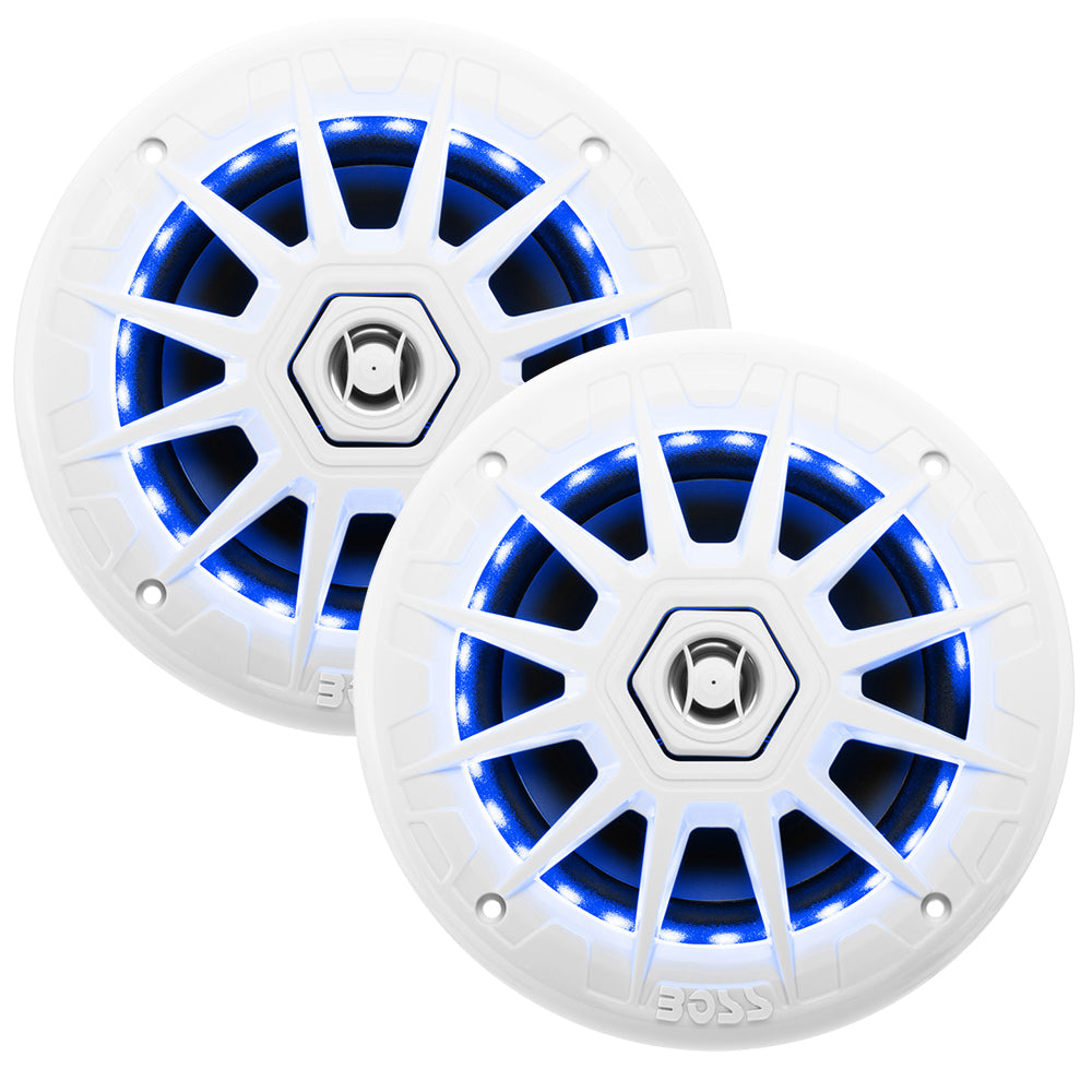 Boss Audio 6.5″ MRGB65 Speakers w/RGB Lighting – White – 200W [MRGB65] Online Sale