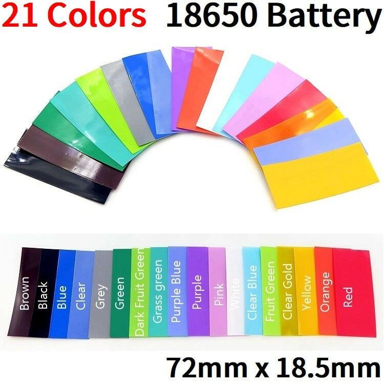 20/100pcs 18650 Battery Wrap PVC Heat Shrink Tubing Precut for Batteries Film Tape Cover Protection Shrinkage Tube Online now