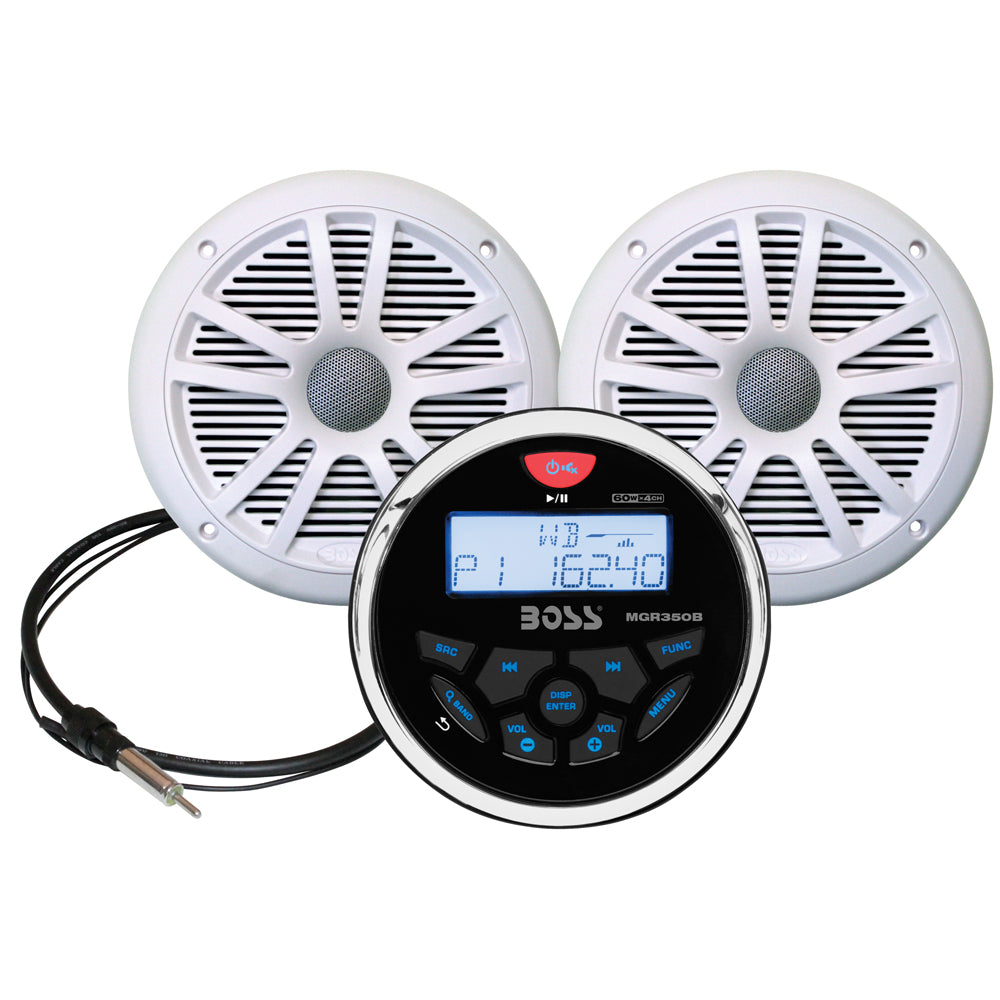 Boss Audio MCKGB350W.6 Marine Stereo  6.5″ Speaker Kit – White [MCKGB350W.6] on Sale