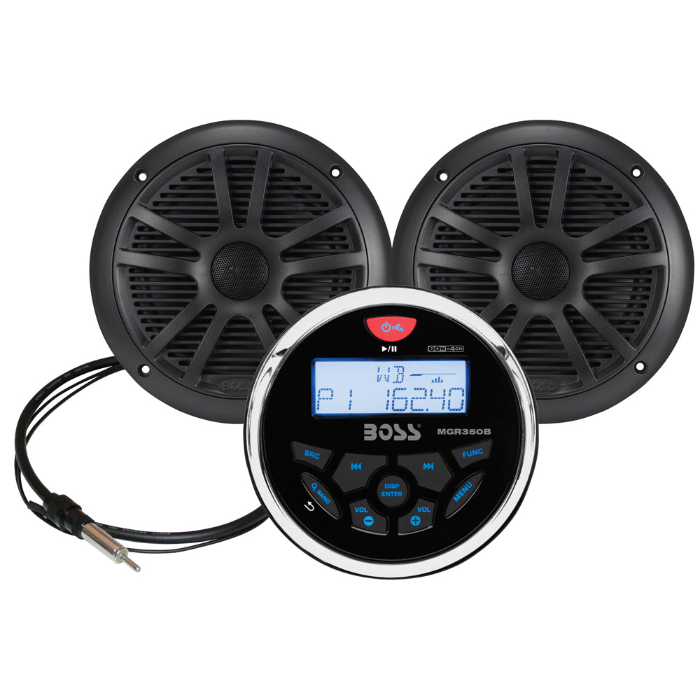 Boss Audio MCKGB350W.6 Marine Stereo  6.5″ Speaker Kit – Black [MCKGB350B.6] Online now