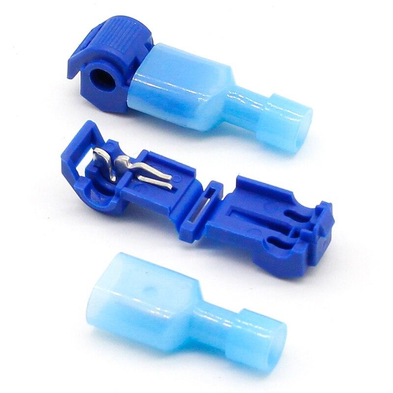 20pcs=10set L1 Blue T Type Quick Splice Crimp Terminal Wire Convenient Connector For 1.2-2.5mm Line Free Shipping Hot on Sale