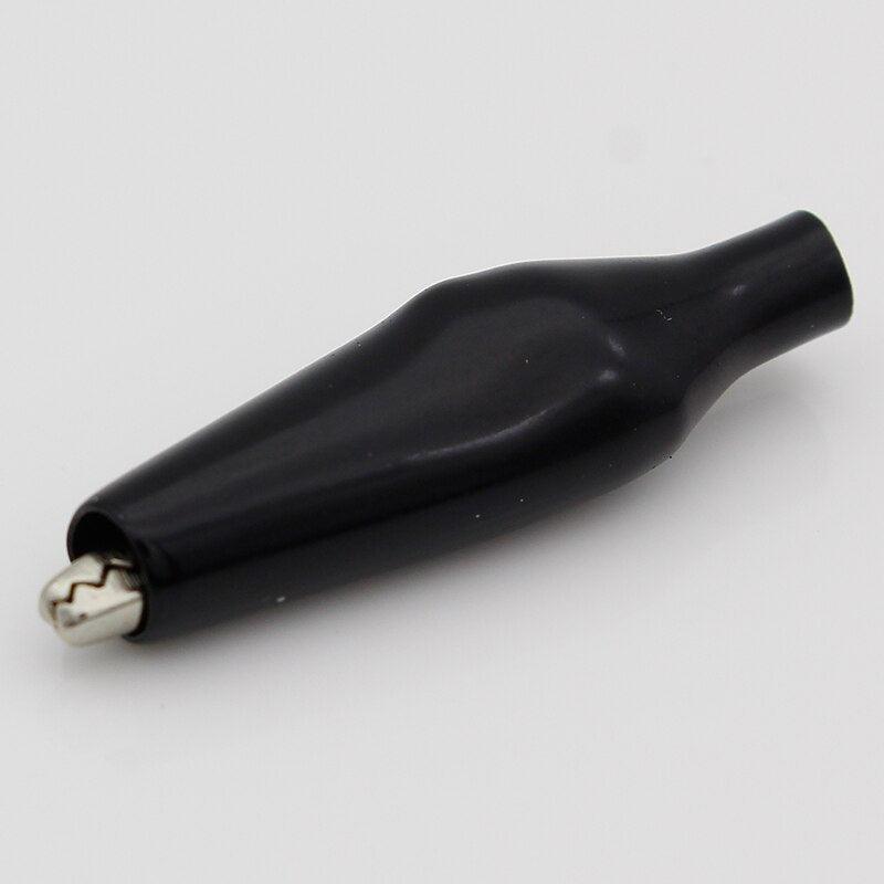 20pcs/lot 28MM Metal Alligator Clip G98 Crocodile Electrical Clamp for Testing Probe Meter Black and Red with Plastic Boot Fashion
