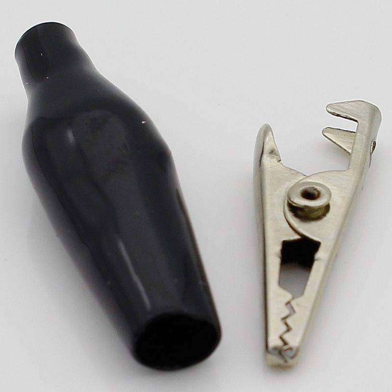 20pcs/lot 35MM Metal Alligator Clip G99 Crocodile Electrical Clamp for Testing Probe Meter Black and Red with Plastic Boot Discount