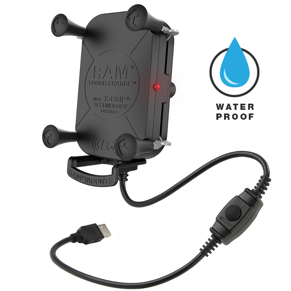 RAM Mount Tough-Charge w/X-Grip Tech Waterproof Wireless Charging Holder [RAM-HOL-UN12WB] Online
