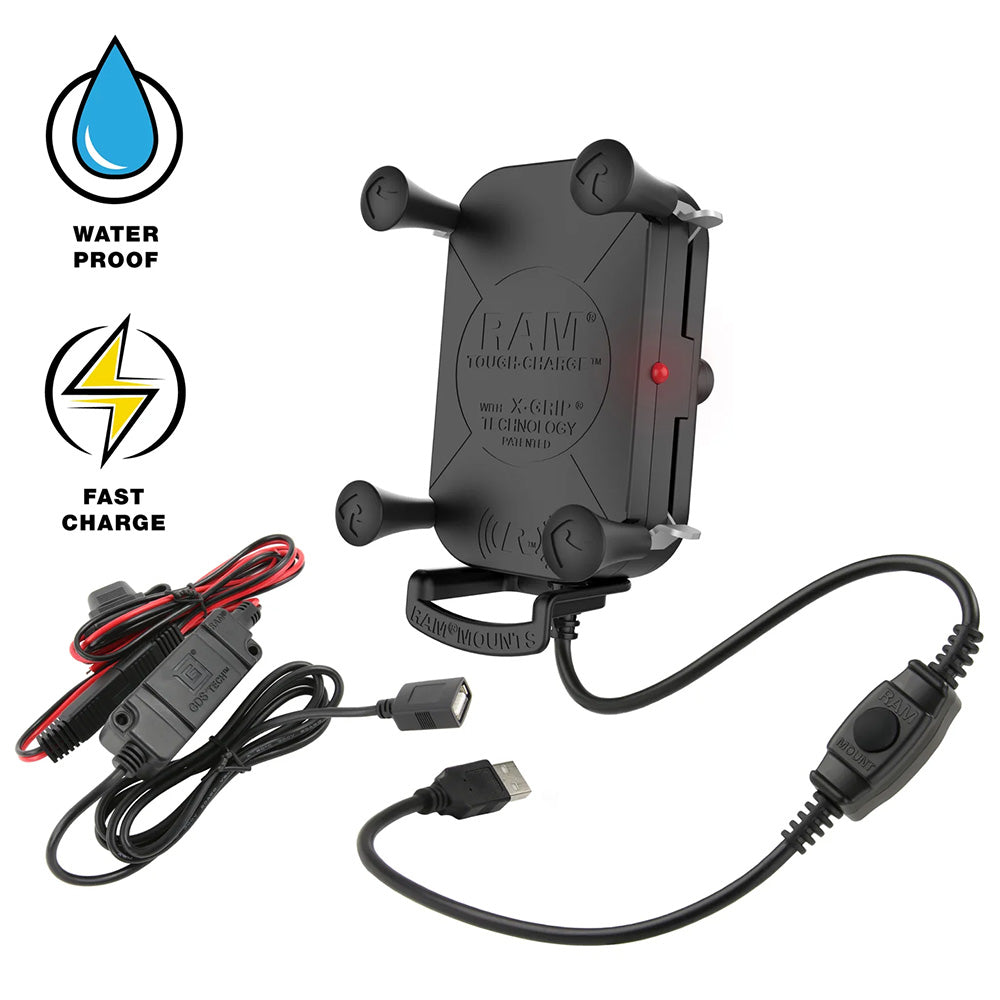 RAM Mount Tough-Charge 15W Waterproof Wireless Charging Holder w/Charger [RAM-HOL-UN12WB-V7M-1] Online Hot Sale