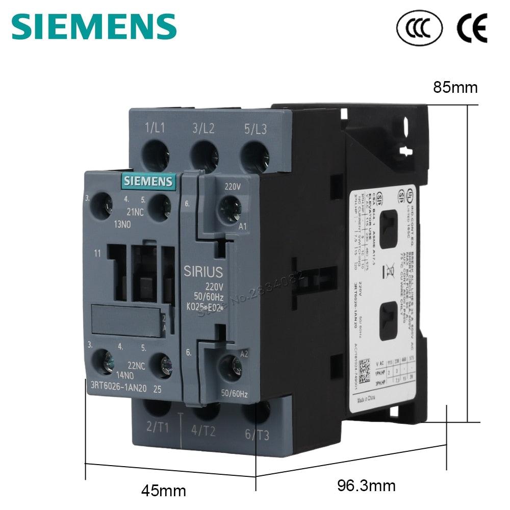 25A AC Contactor 220V 380V 50/60Hz Coil Voltage AC220V 3NO+1a1b Contactor 3RT6026-1AN20 SIEMENS on Sale