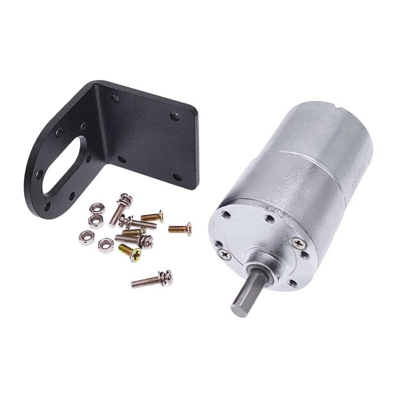 24V 12V DC motor with mounting bracket high torque GB37RG eccentric shaft gear motor+motor holder Online