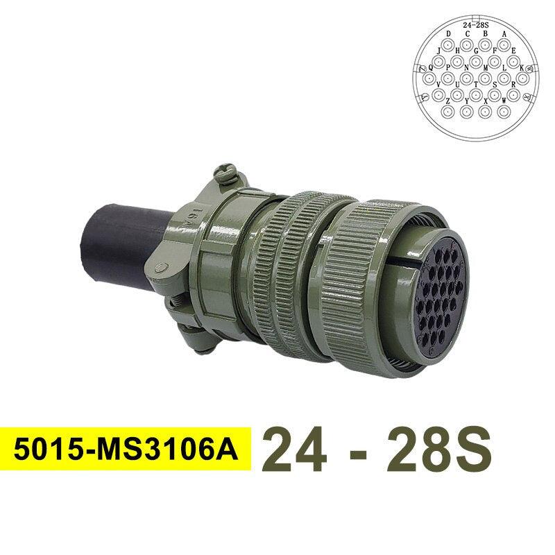 24-7 24-28 Military Specification Connector MIL STD 5015 MIL-C Circular Connectors MS3102 Socket MS3106 MS3108 Plug on Sale
