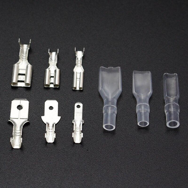 270pcs 2.8/4.8/6.3mm Insulated Electrical Wire Crimp Terminal Spade Connector Assortment Set Online now