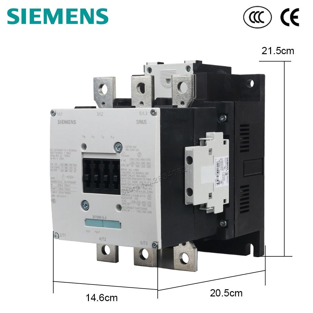 265A AC Contactor 220V AC380V 50/60Hz Coil Voltage 3P 3NO+2a2b Contactor 3RT5065-6AP36 SIEMENS Discount