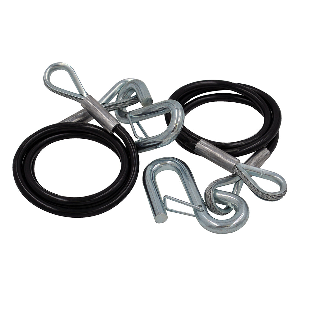 C.E. Smith Safety Cables – 3500lb Capacity – PVC Coated – Pair [16662A] Hot on Sale