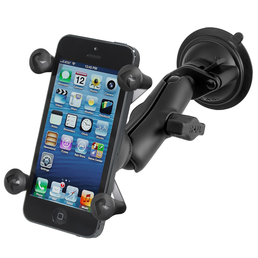 RAM Mount Twist Lock Suction Cup Mount w/Universal X-Grip Cell Phone Holder [RAM-B-166-UN7U] on Sale