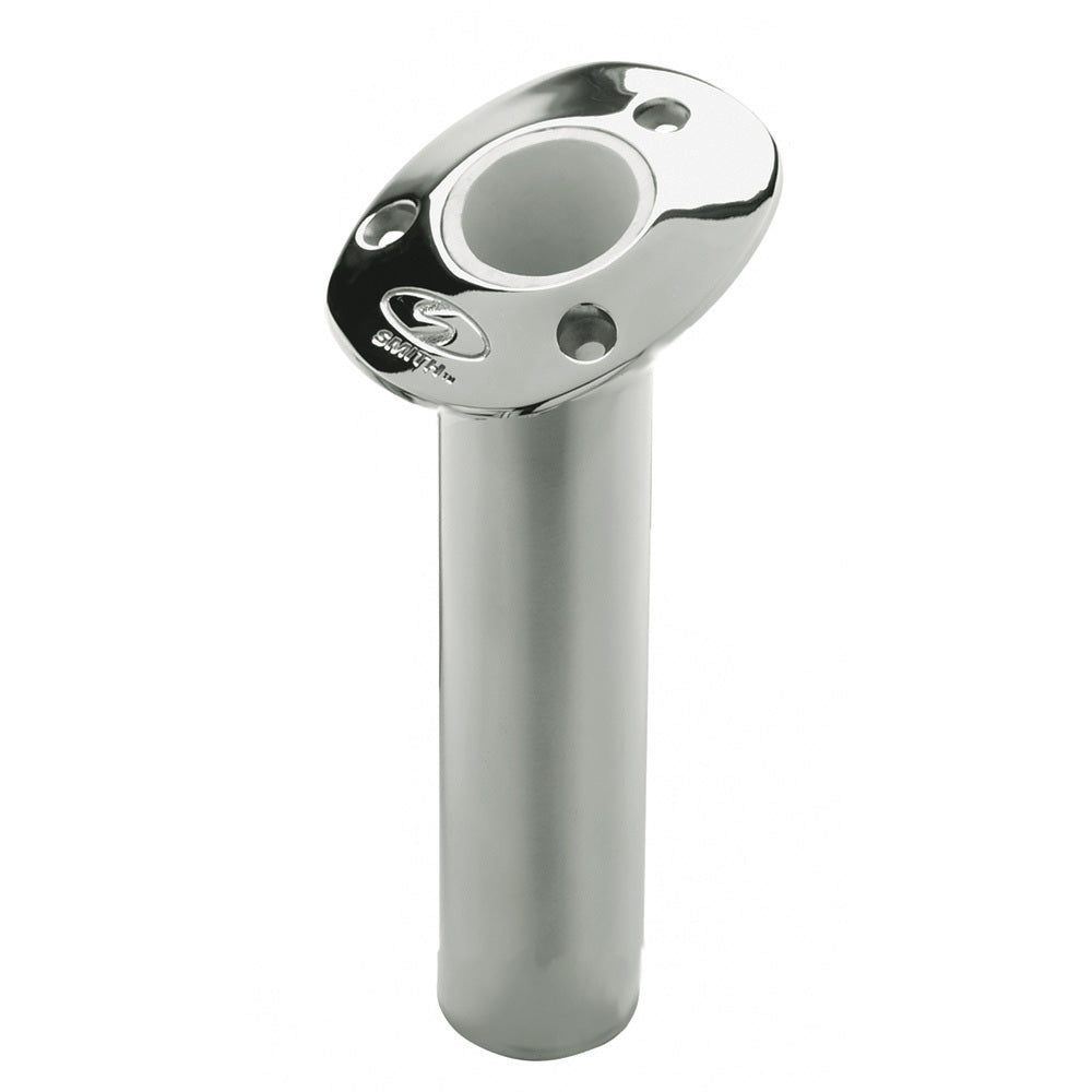 C.E. Smith Flush Mount Rod Holder – 15 Degree  9″ Depth – Stainless Steel – Cast Gimbal – White Vinyl Liner [53671CA] Online now