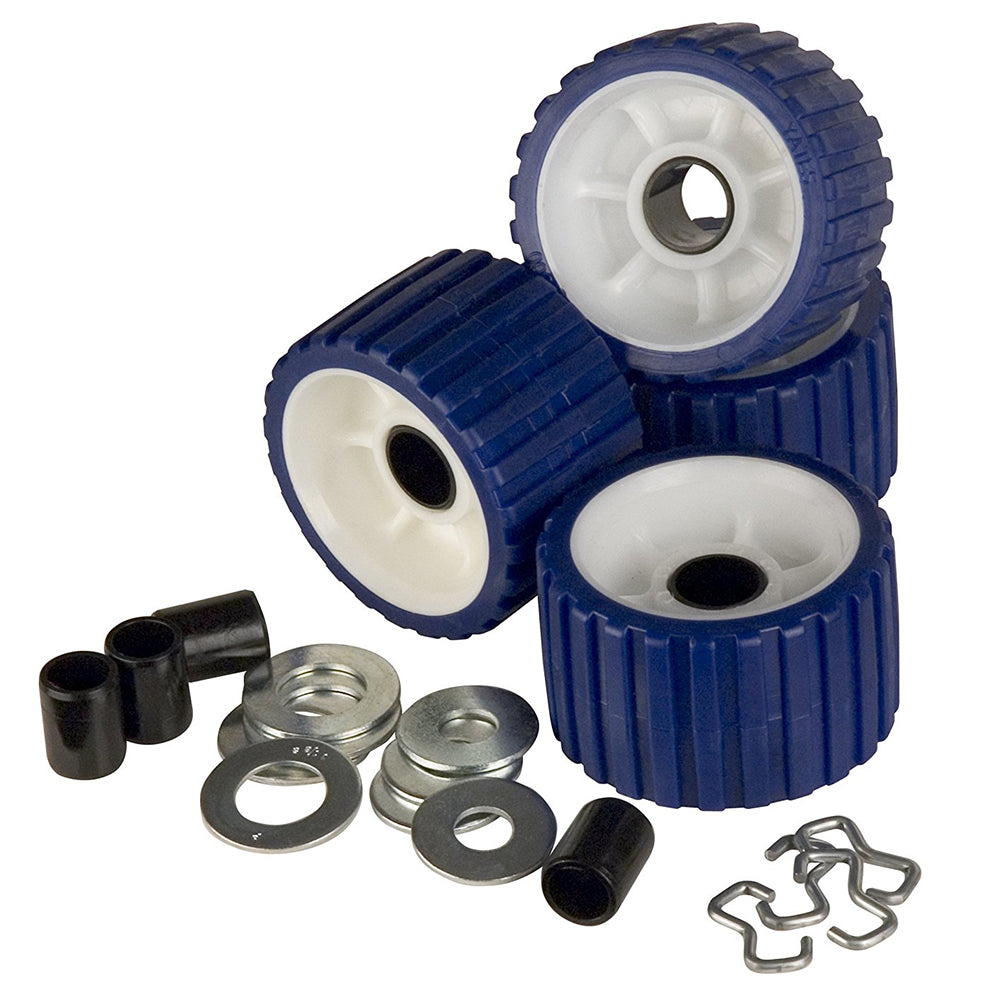 C.E. Smith Ribbed Roller Replacement Kit – 4-Pack – Blue [29320] Online Sale