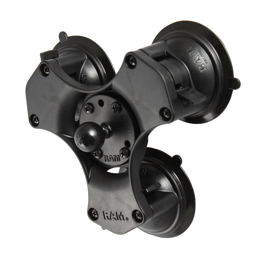 RAM Mount Twist-Lock Triple Suction Cup Ball Base [RAP-B-365-224-1U] Fashion