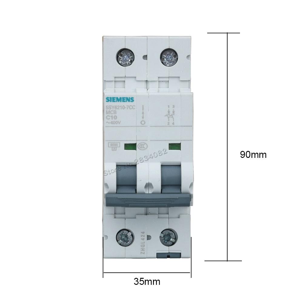 2P C10 Mini Circuit Breaker MCB 5SY6210-7CC 2P 400V  10A SIEMENS Discount