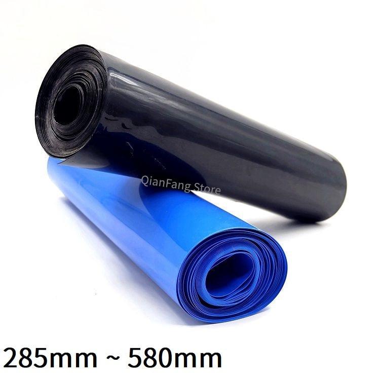 2M PVC Heat Shrink Tube 285mm  ~ 580mm Blue Black Shrinkable Cable Sleeve Sheath Pack Cover for 18650 Lithium Battery Film Wrap Sale
