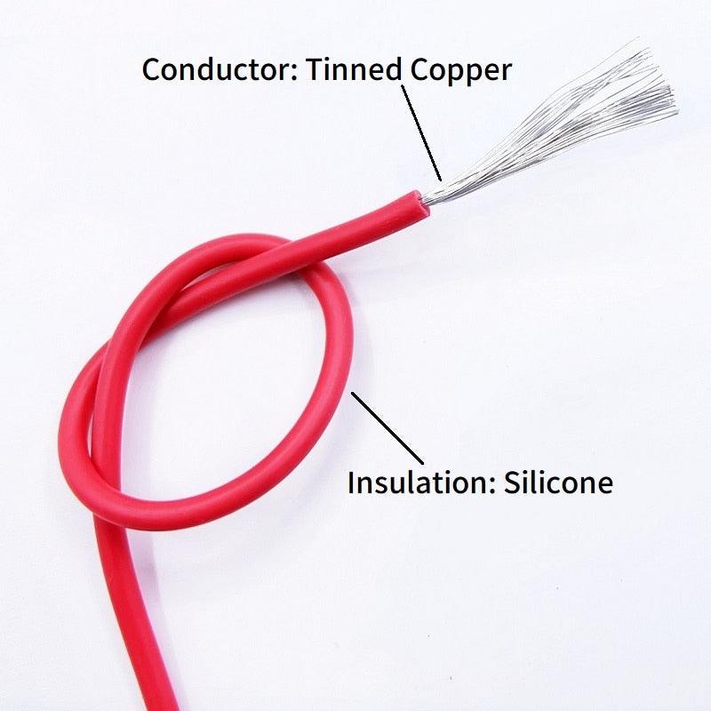 2M/5M Copper Wire 32 30 28 26 24 22 20 18 16 14 12 AWG Soft Silicone Rubber UL3239 Insulated Flexible DIY LED Electronic Cable on Sale