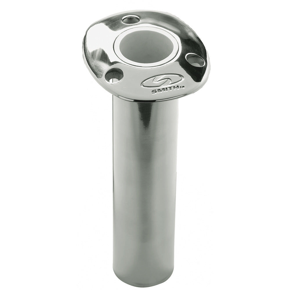 C.E. Smith Flush Mount Rod Holder – 0 Degree  9″ Depth – Stainless Steel – Cast Bottom – White Vinyl Liner [53670CA] Online Hot Sale