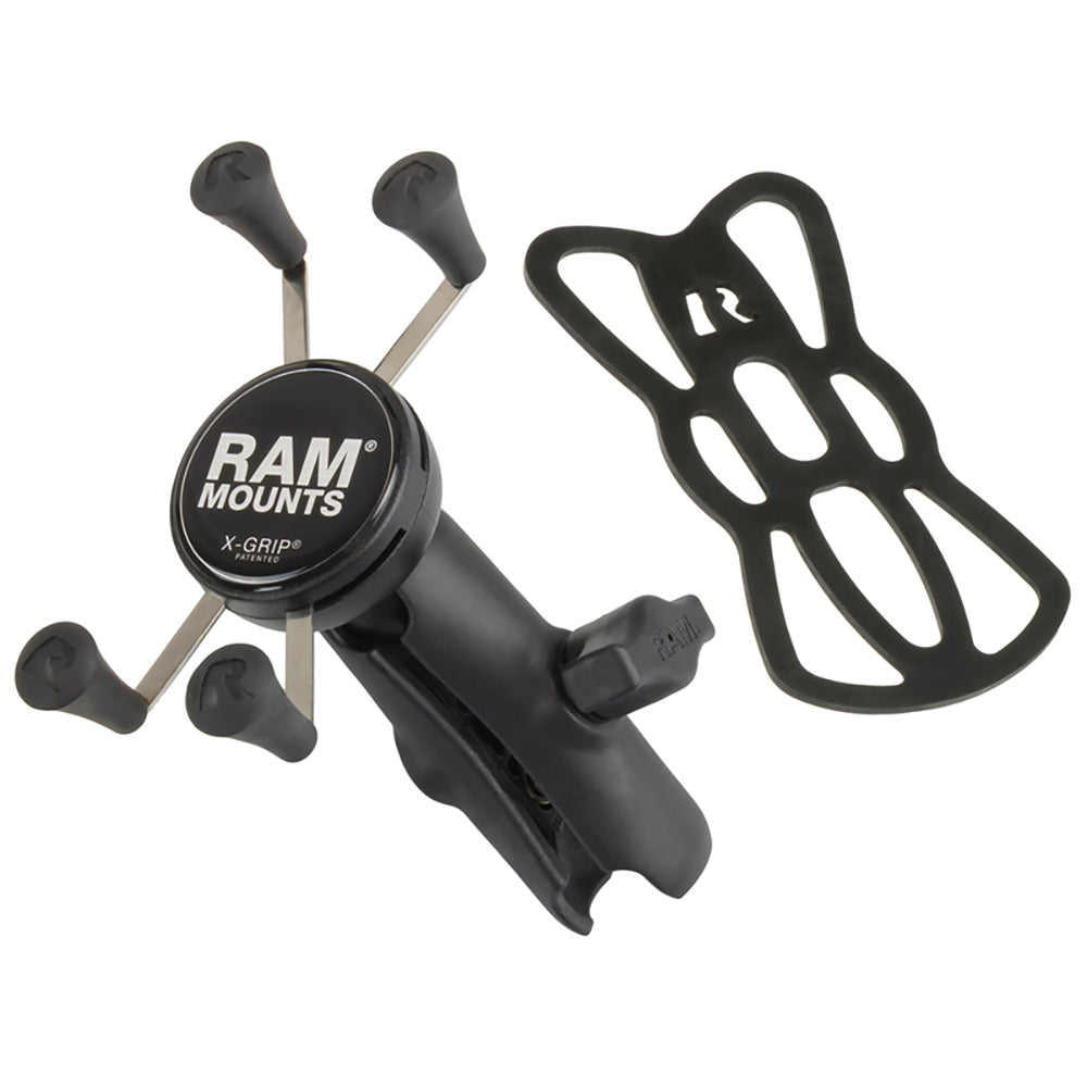 RAM Mount Universal X-Grip Cell Phone Cradle w/Double Socket Arm [RAP-HOL-UN7B-201U] on Sale