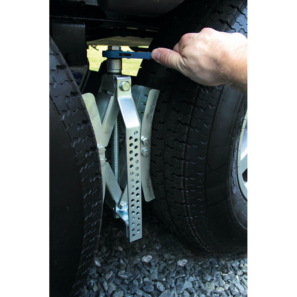 Camco Eaz-Lift 10″ Wheel Stop w/Wrench  Lock – Metal [44662] Hot on Sale