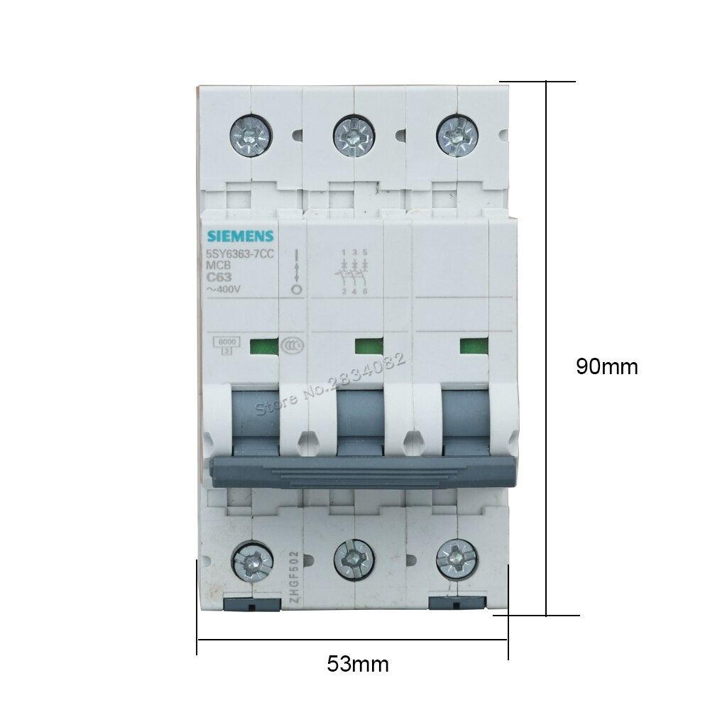 3P C63 Mini Circuit Breaker MCB 5SY6363-7CC 3P 400V 63A SIEMENS Sale