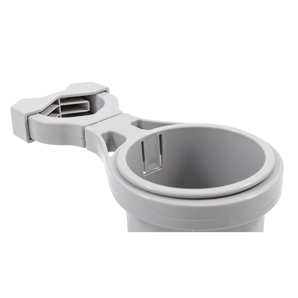Camco Clamp-On Rail Mounted Cup Holder – Large for Up to 2″ Rail – Grey [53092] Online now