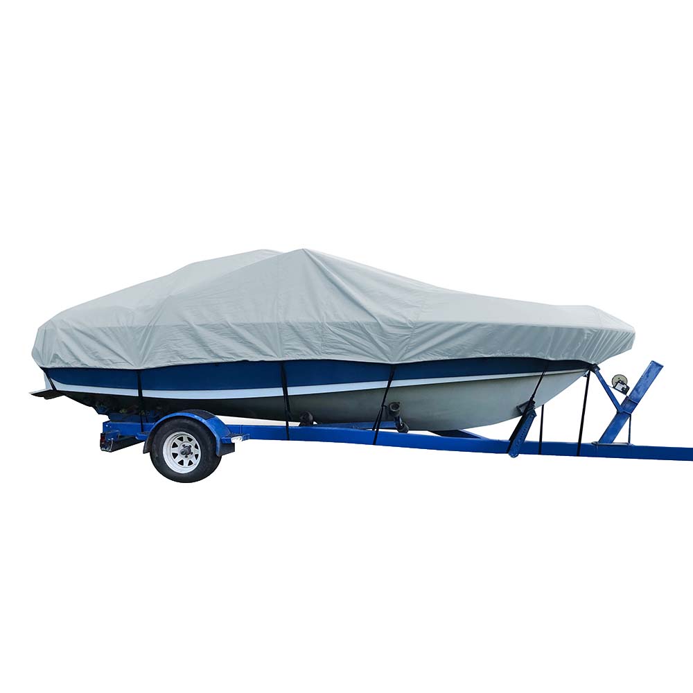 Carver Sun-DURA Styled-to-Fit Boat Cover f/24.5 V-Hull Low Profile Cuddy Cabin Boats w/Windshield  Rails – Grey [77724S-11] Online