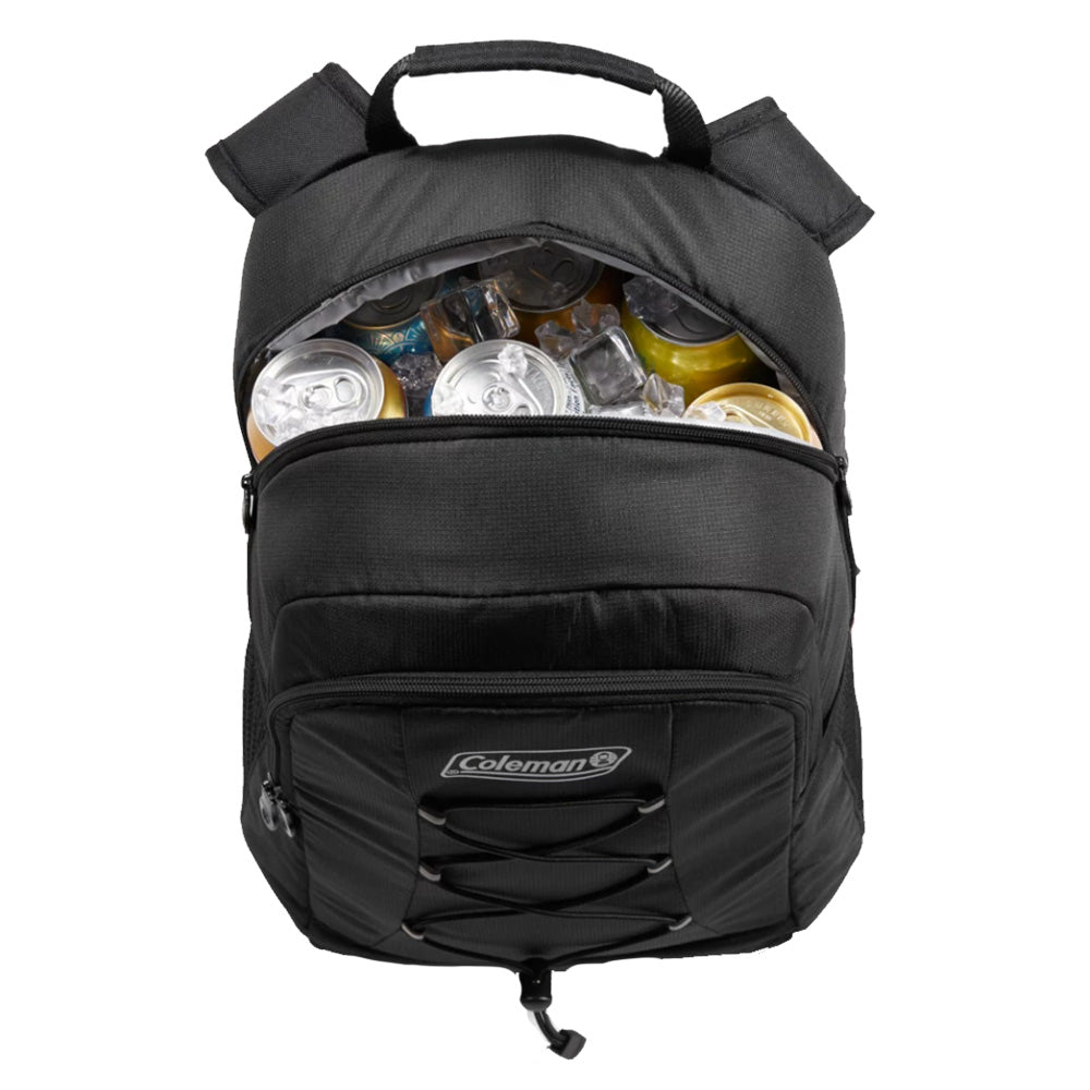 Coleman CHILLER 28-Can Soft-Sided Backpack Cooler – Black [2158133] Online Sale