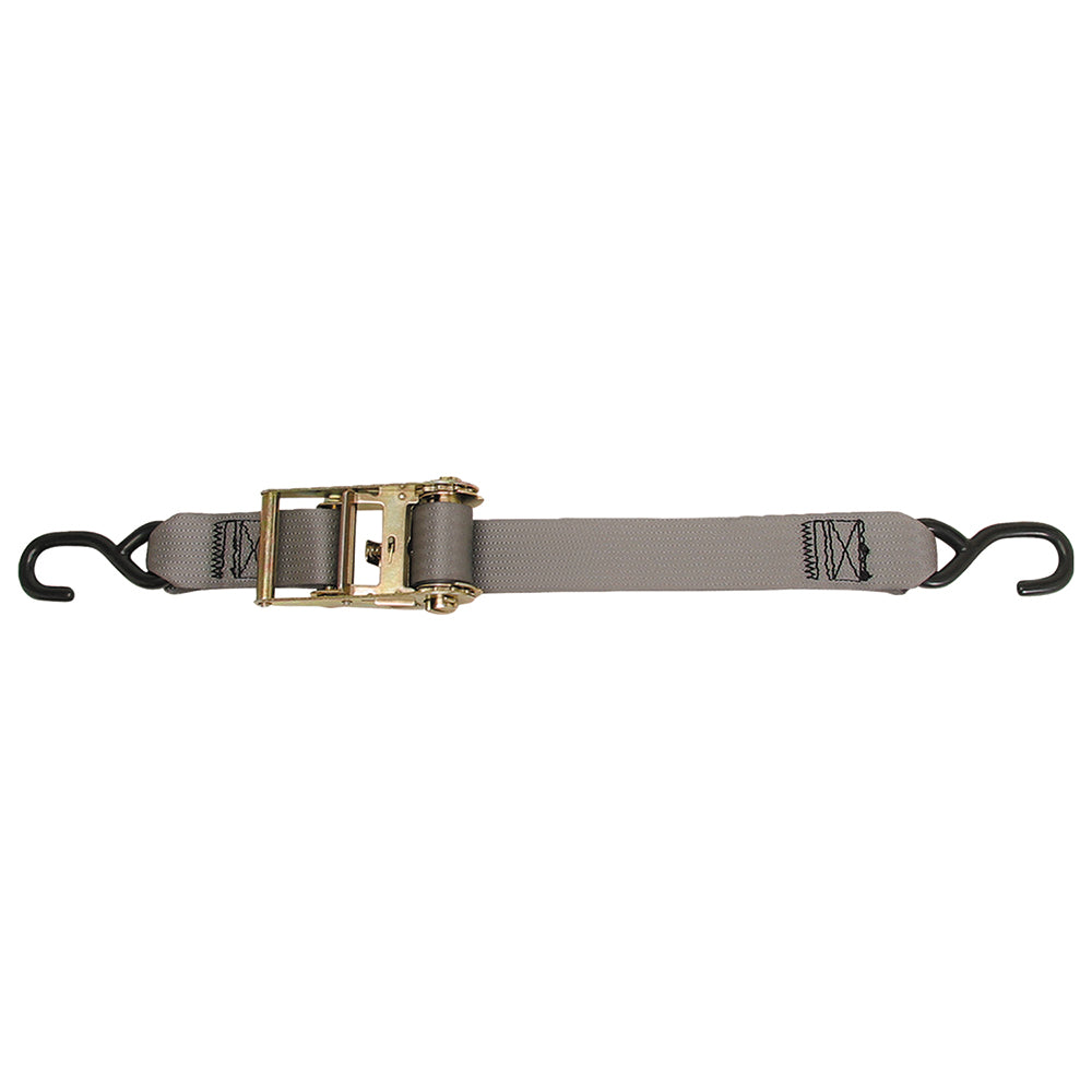 CargoBuckle Multipurpose Ratchet Strap Tie-Down w/S-Hooks – 2″ x 15 [F13758] on Sale