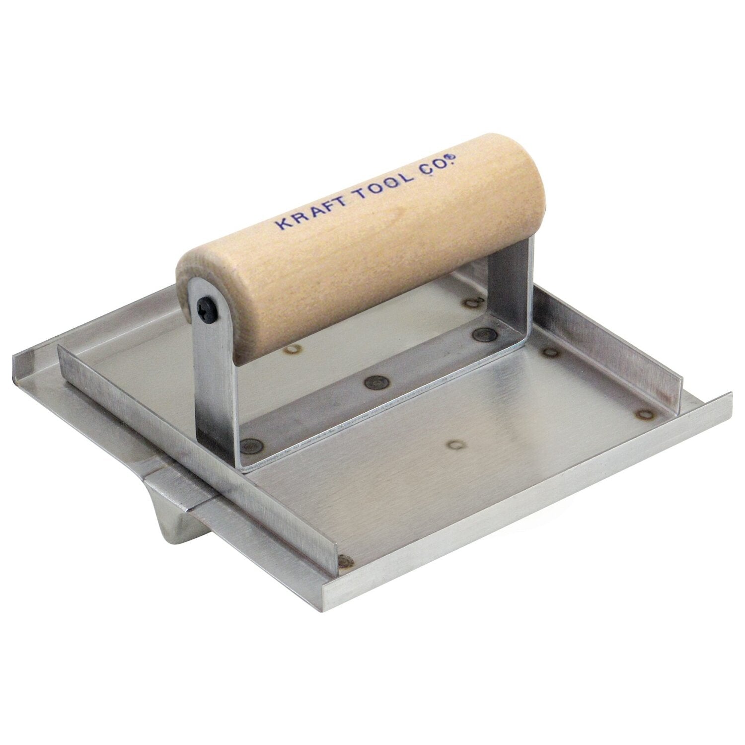 Kraft Tool CF303SS 6″ x 6″ 1/2″D 3/8″W 1/4″R Large Closed Bit Stainless Steel Hand Groover with Wood Handle Online Sale