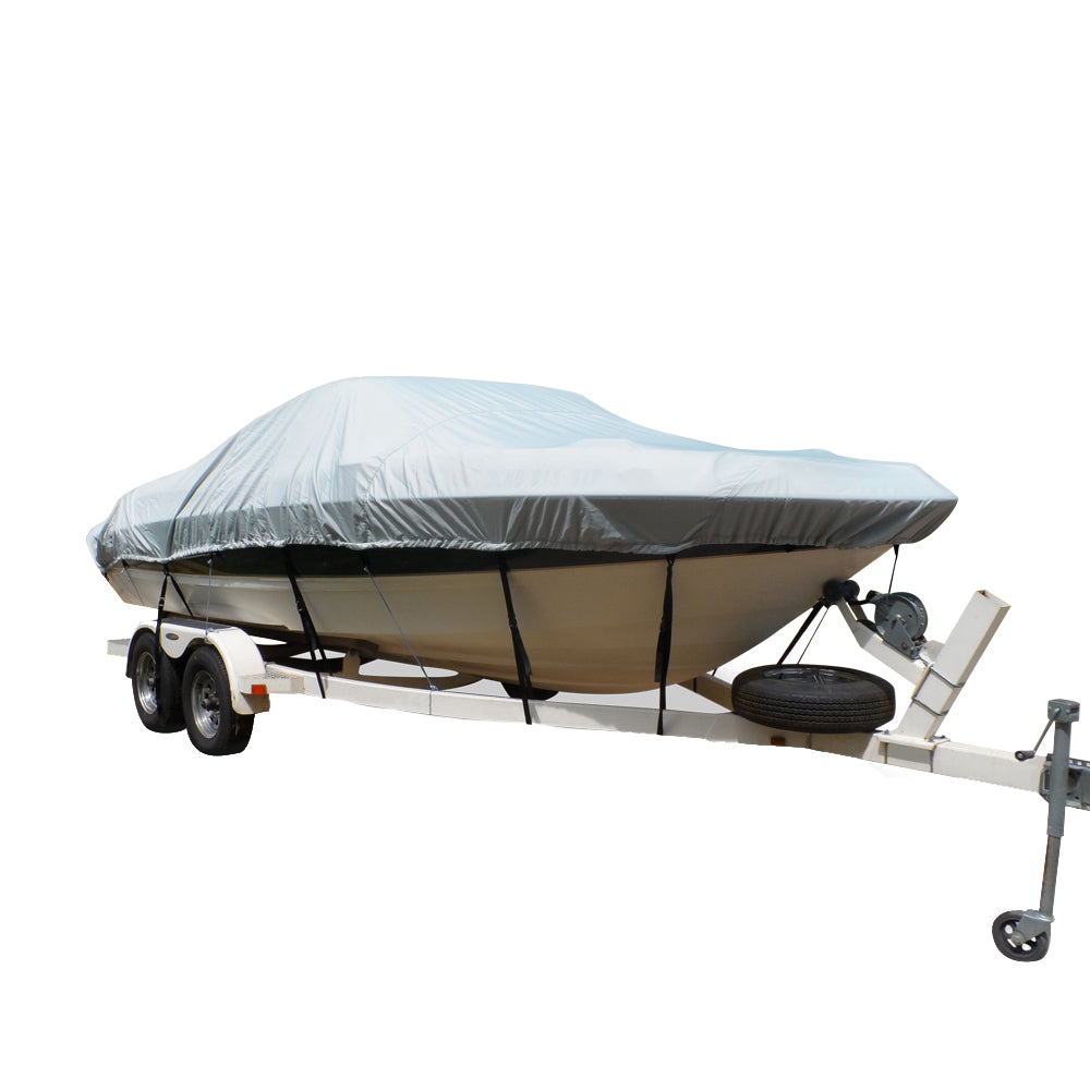 Carver Flex-Fit PRO Polyester Size 2 Boat Cover f/V-Hull Runabout or Tri-Hull Boats I/O or O/B – Grey [79002] Online Hot Sale