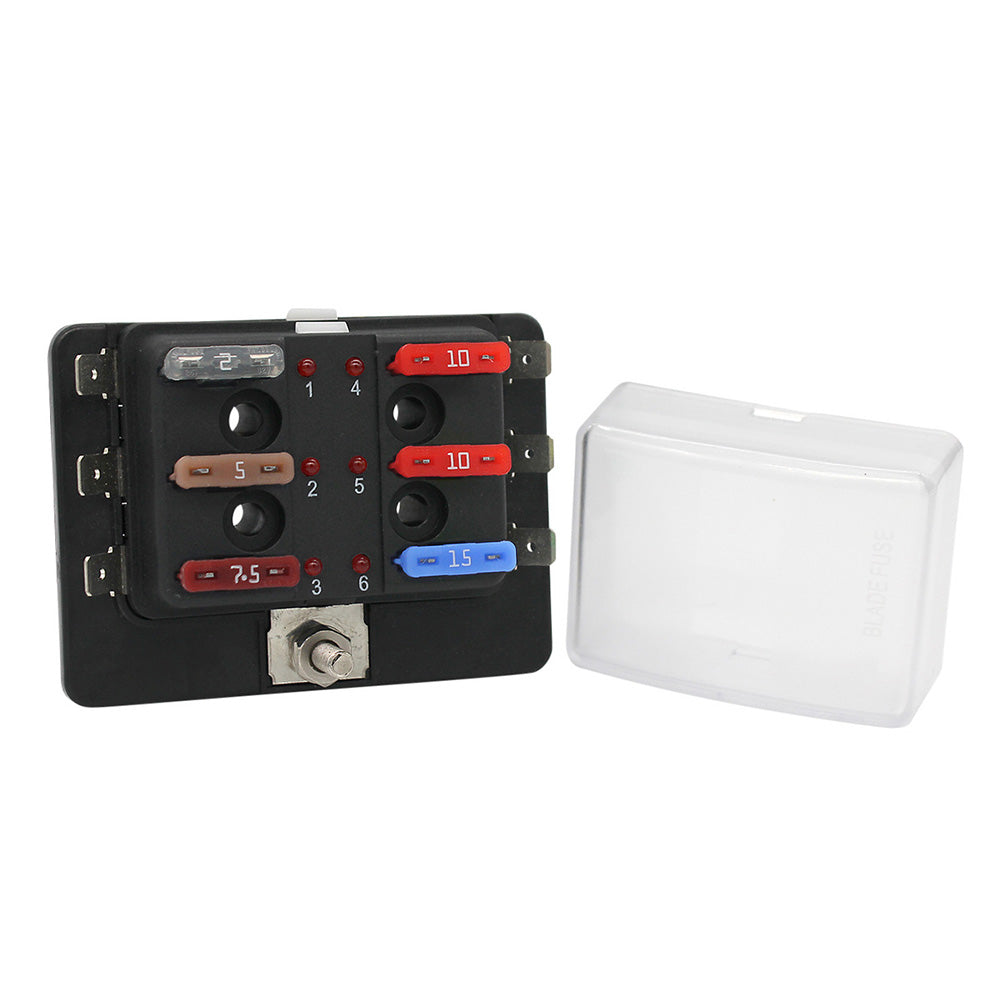 Cole Hersee Standard 6 ATO Fuse Block w/LED Indicators [880022-BP] Online now