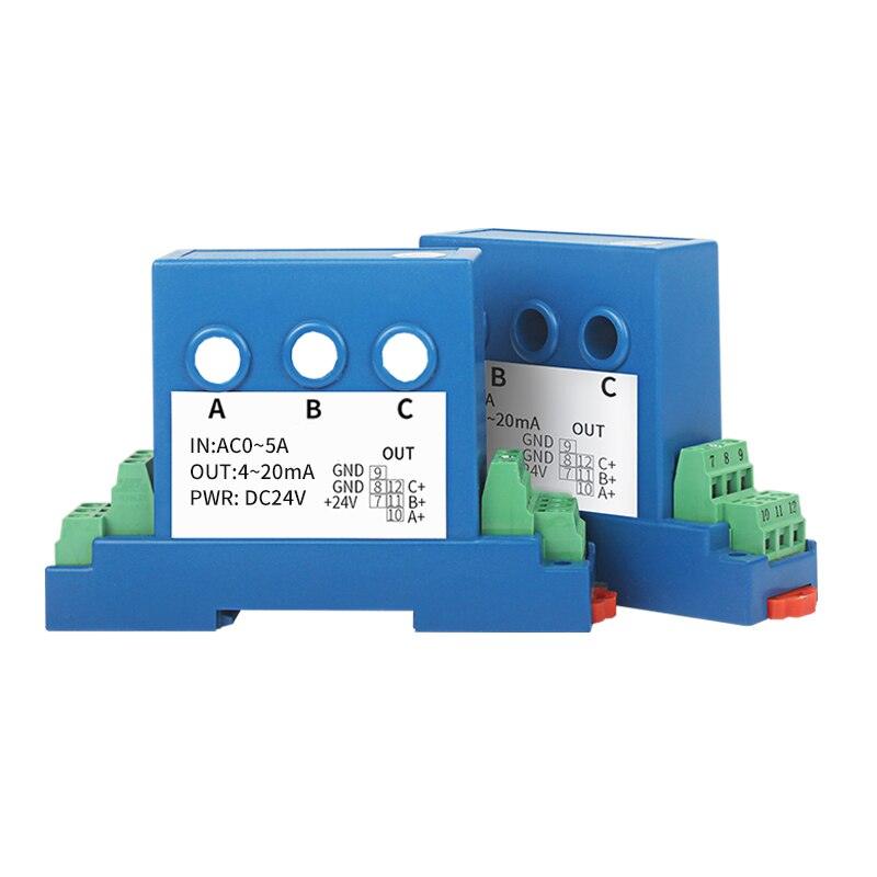 4-20ma 0-5v 0-10v Analog output Perforated Three Phase Ampere Signal Transducer Online