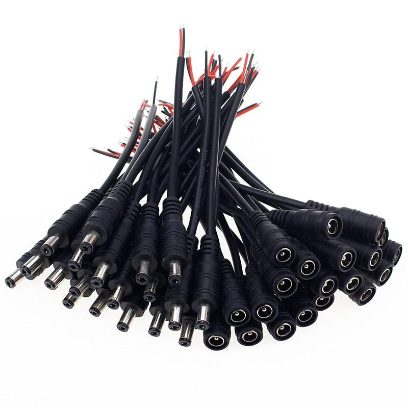 5/10pcs 5.5×2.1 Plug DC male or Female Cable Wire Connector For 3528 5050 LED Strip Light Online Hot Sale
