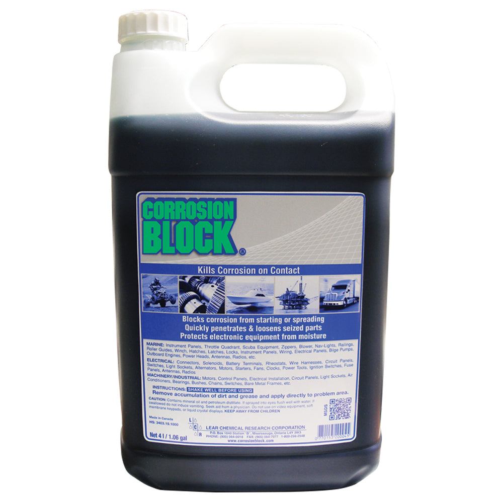 Corrosion Block Liquid 4-Liter Refill – Non-Hazmat, Non-Flammable  Non-Toxic [20004] Supply