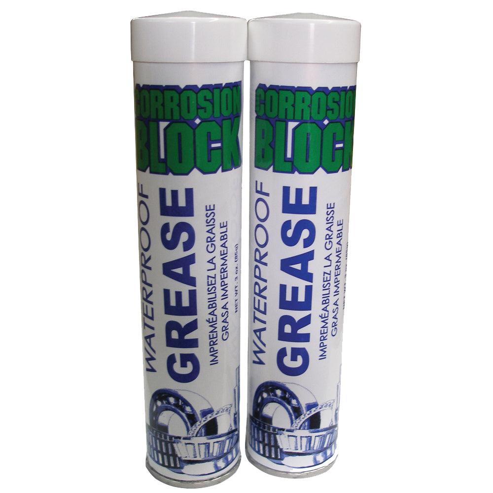 Corrosion Block High Performance Waterproof Grease – (2) 3oz Cartridges – Non-Hazmat, Non-Flammable  Non-Toxic [25003] on Sale