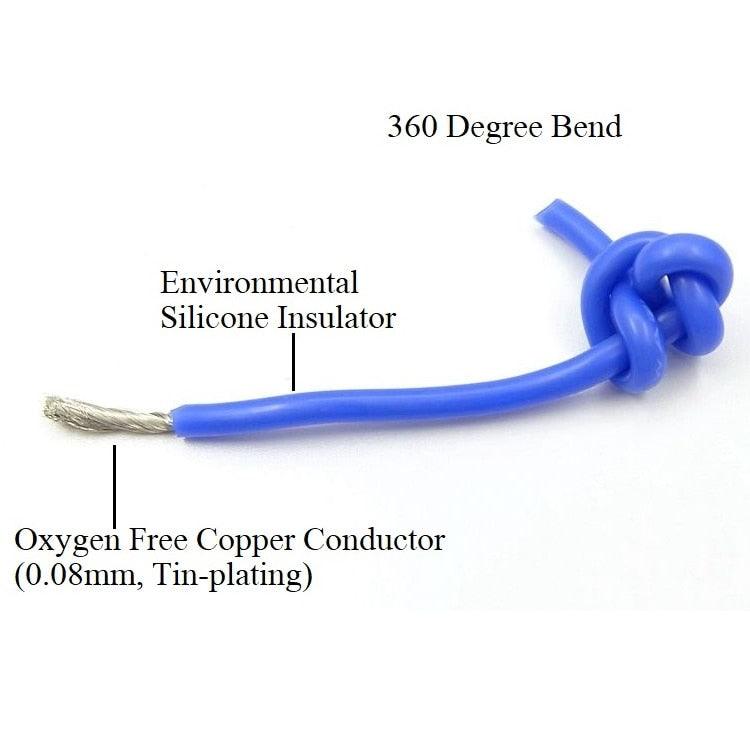 5M/10M Copper Wire Super Soft Silicone Rubber 30AWG-10AWG Heat-resistant Ultra Flexible Electronic Cord High Temperature Cable Fashion
