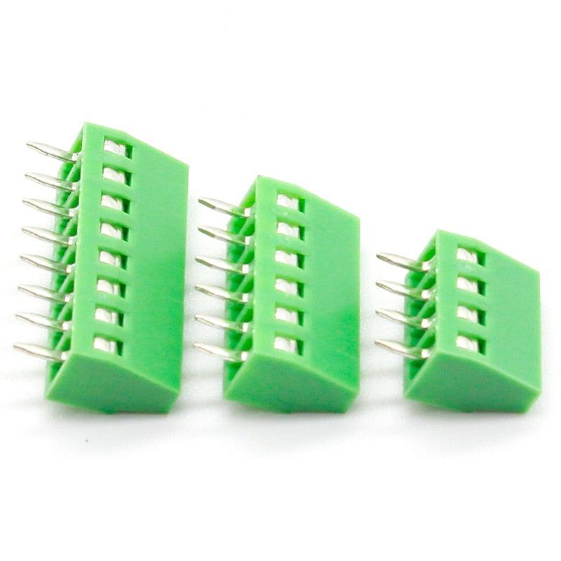 50pcs 2.54MM PCB Universal Screw Terminal Blocks Connector 2/3/4/5/6/7/8/9/10-12 Pin/Poles KF120 Straight Pin Copper Supply