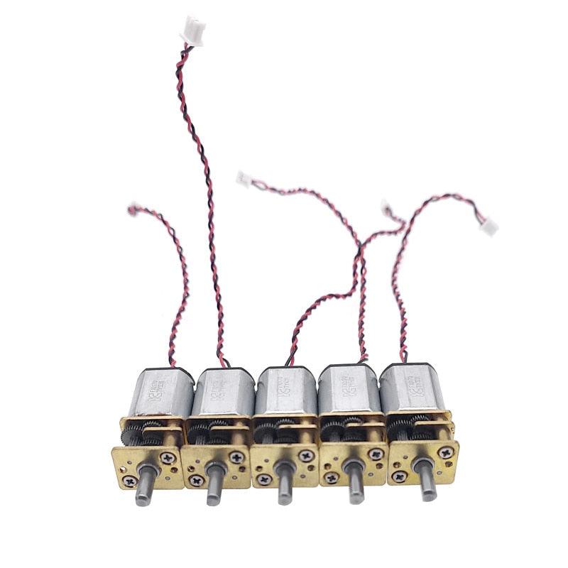 5Pcs G12-N20 Micro Metal Gear Motor with Gearwheel DC Motors Reduction motor D shaft 3V-9V rated voltage 6V rated speed 66RPM Online Hot Sale