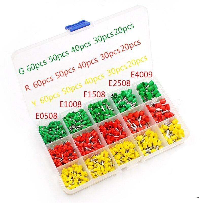 600pcs/lot 3 Colors 15 Types Tube insulating Terminals Connector|  22~12AWG Hot on Sale