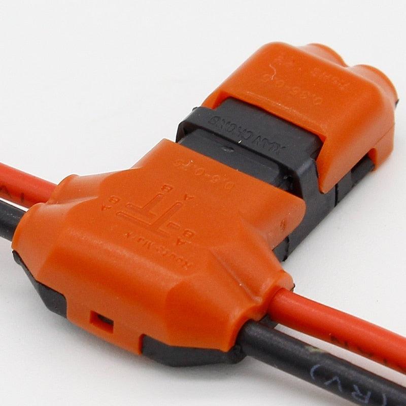 5pcs 2 Pin 2 Way dc/ac 300v 10a Universal Compact Wire Wiring Connector T SHAPE Conductor Terminal Block With Lever AWG 18-24 Online Hot Sale